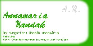annamaria mandak business card